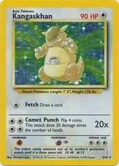 Kangaskhan - 5/64 - Holo Rare - Unlimited Edition - Missing Set Symbol