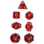CHX23074 Red w/White Translucent Polyhedral 7-Die Set