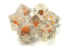 Old School RPG Dice Set: Infused - Orange Flower