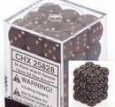 CHX 25828 Black w/Gold (36 Opaque 12mm Pipped d6 Dice Block)