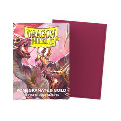 Dragon Shield - Pomegranate & Gold - Dual Matte Sleeves - Standard Size