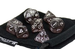 Easy Roller Dice Co. Black Sparkle Dice - 7 Piece Set