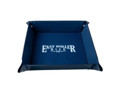 Easy Roller Dice Co. Collapsible Snap Dice Tray - Blue Interior