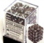 CHX 25808 Black w/White (36 Opaque 12mm Pipped d6 Dice Block)