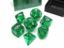 CHX23075 Green w/White Translucent Polyhedral 7-Die Set