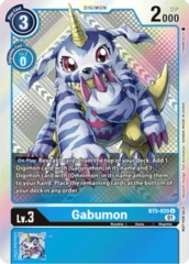 gabumon - Bt5-020 - X Record Pre-Release Tournament Winner Card