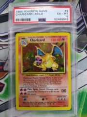 Pokemon Charizard Holo Unlimited Base Set 4/102 PSA 6 EX - NM