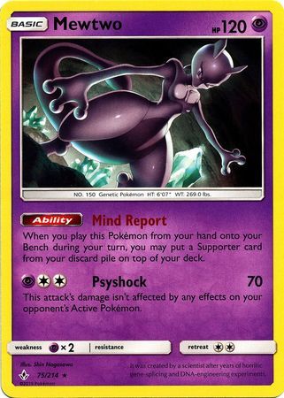 Mewtwo - 75/214 - Holo Rare