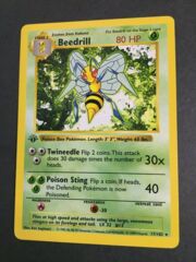 Beedrill - 17/102 - Rare - 1st Edition - Shadowless Edition