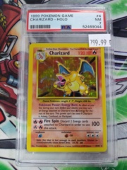 Pokemon Charizard Holo Unlimited Base Set 4/102 PSA 7 NM