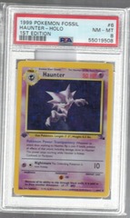 1999 Pokemon Fossil 6 Haunter Holo 1st Edition PSA 8 55019508