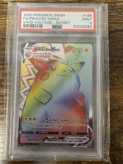 2020 Pokemon Vivid Voltage 188 Pikachu VMAX Secret PSA 9 53033283