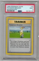 1999 Pokemon Game 76 Pokemon Breeder Shadowless PSA 9 62160749