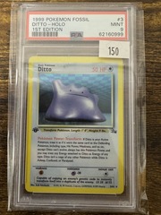 1999 Pokemon Fossil 1st Edition 3 Ditto PSA 9 62160999