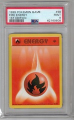 1999 Pokemon Game 98 Fire Energy 1st Edition PSA 9 62160808