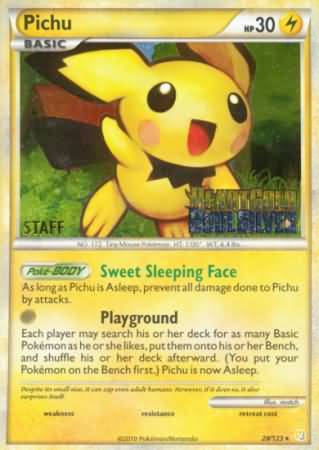 Pichu - 28/123 - STAFF Prerelease Promo