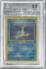 1999 Fossil 1st Edition 10 Lapras Holo R BGS 8.5