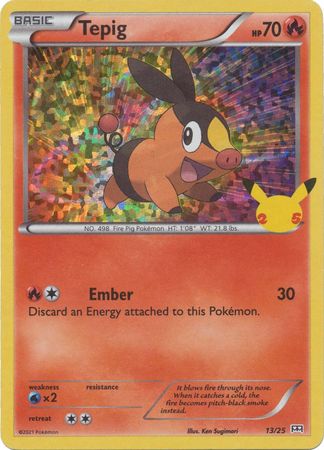 Tepig - 13/25 - Holo - McDonalds 25th Anniversary Promo