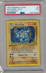 1999 Pokemon Game 8 Machamp Holo 1st Edition PSA 7 55019569