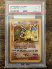 1999 Pokemon Base Set Unlimited 4 Charizard Holo PSA 8 88451963