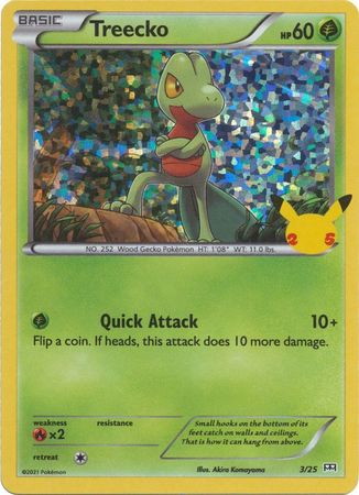 Treecko - 3/25 - Holo - McDonalds 25th Anniversary Promo