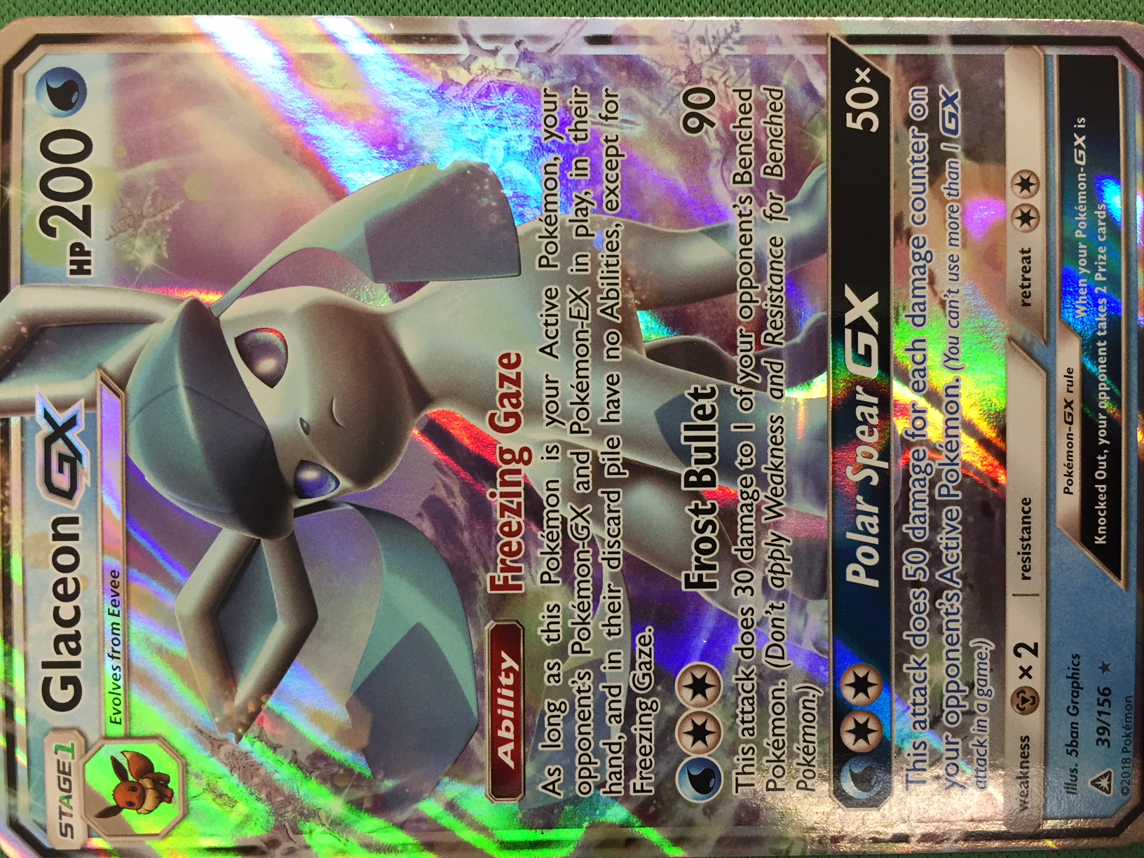 Glaceon GX - 39/156 - Ultra Rare