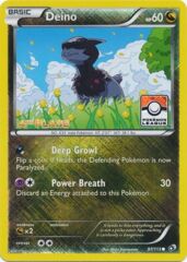 Deino - 97/113 - 4th Place Crosshatch Holo Pokemon League Yveltal/Chesnaught Season League Challenge Promo