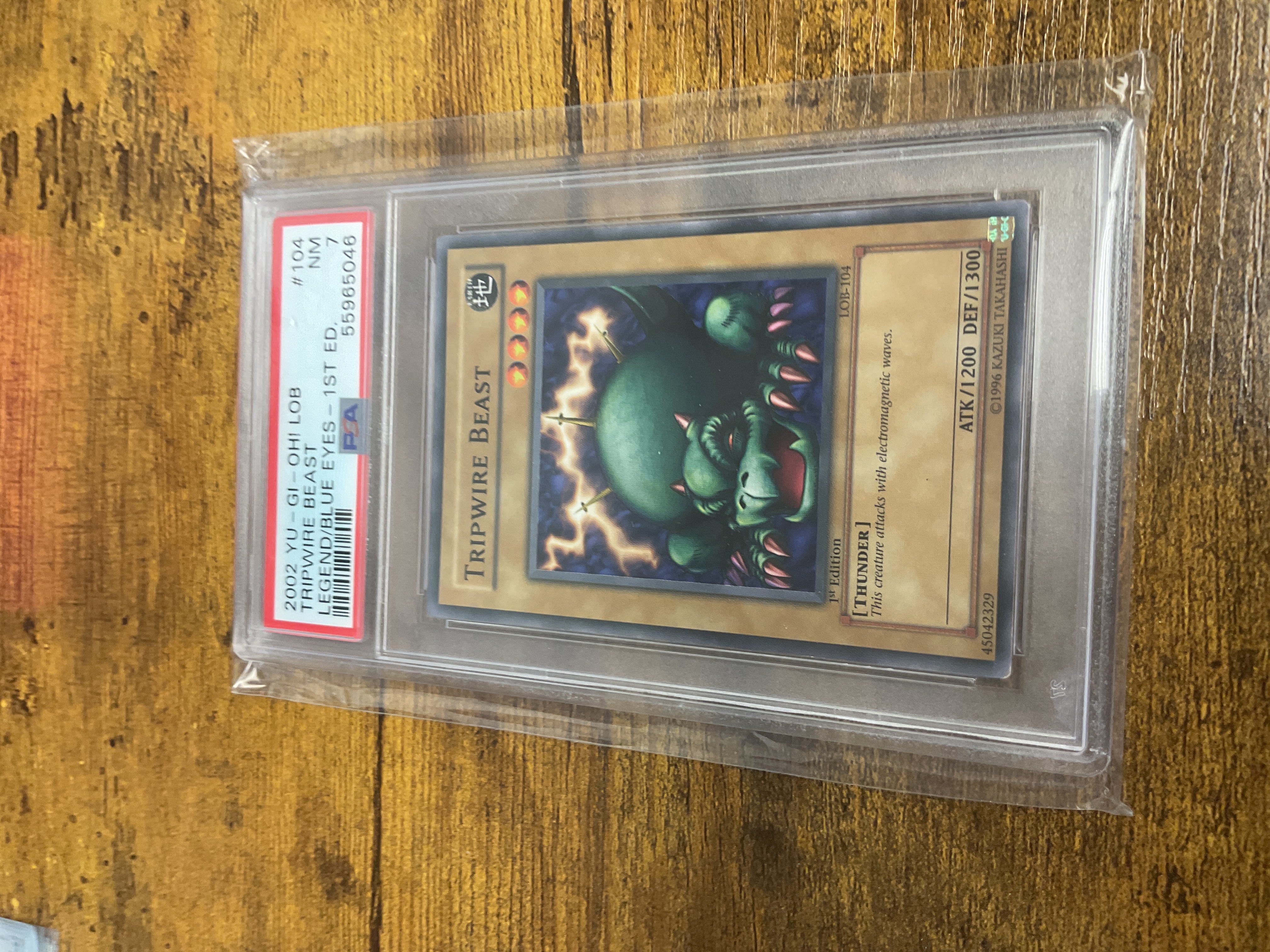 Tripwire Beast - LOB-104 1st Edition PSA 7