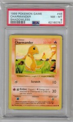 1999 Pokemon Game 46 Charmander Shadowless PSA 8 62160767