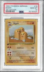 1999 Pokemon German 19 Digdri 1st Edition PSA 10 62163024