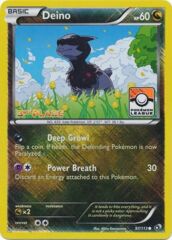 Deino - 97/113 - 3rd Place Crosshatch Holo Pokemon League Yveltal/Chesnaught Season League Challenge Promo