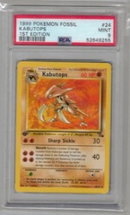 1999 Pokemon Fossil 24 Kabutops 1st Edition PSA 9 52649255