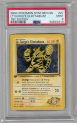 2000 Pokemon Gym Heroes 27 Lt. Surge's Electabuzz 1st Edition PSA 9 52649310