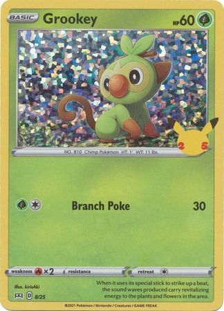 Grookey - 8/25 - Holo - McDonalds 25th Anniversary Promo