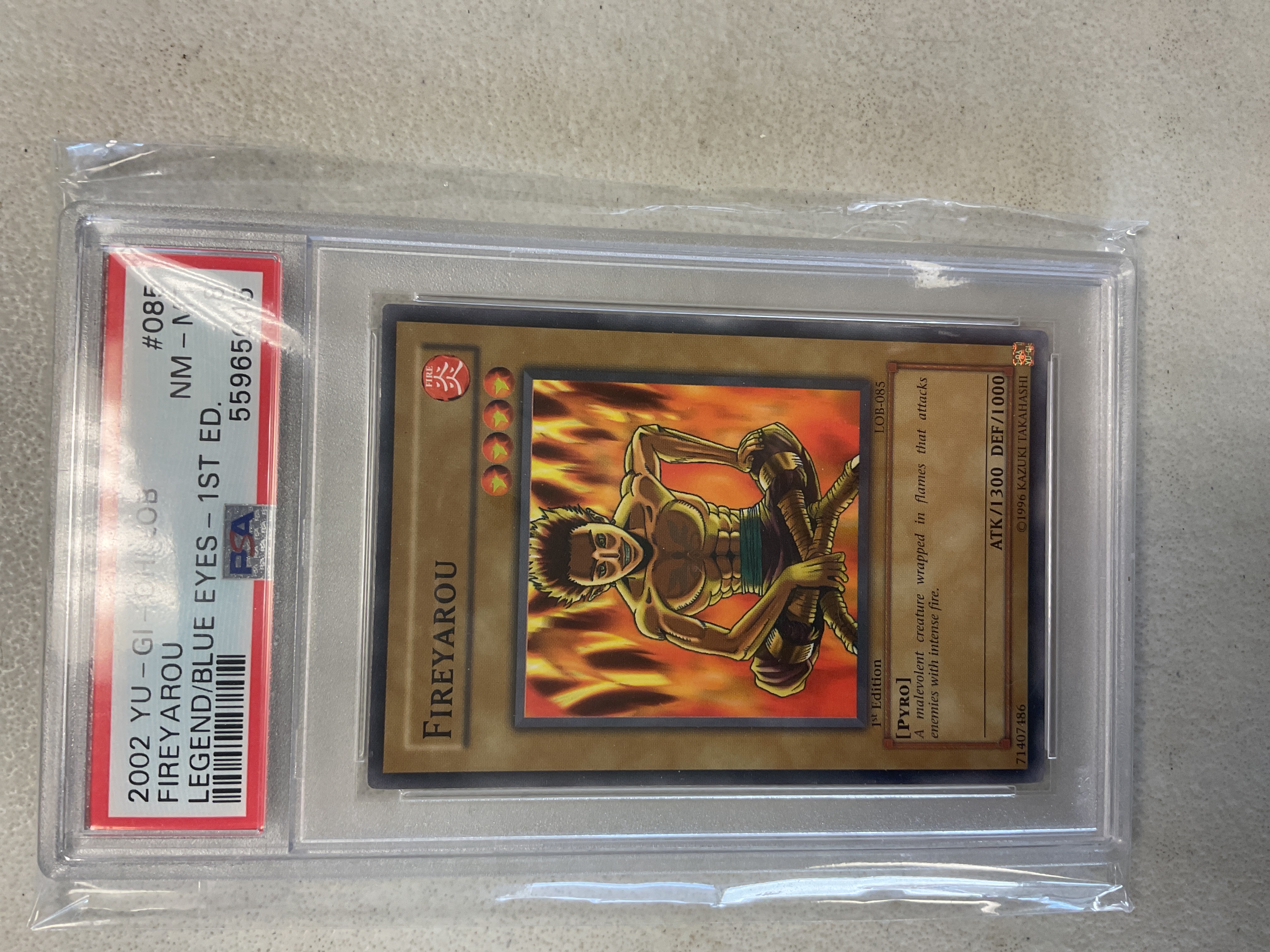 Fireyarou - LOB-085 1st Edition PSA 8