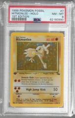 1999 Pokemon Fossil 7 Hitmonlee Holo 1st Edition PSA 8 62160990