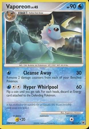 Vaporeon - 34/100 - Rare