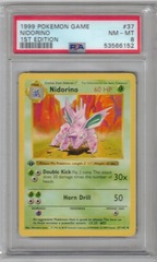 1999 Pokemon Game 37 Nidorino 1st Edition PSA 8 53566152