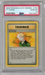 2000 Pokemon Gym Heroes 101 Lt. Surge PSA 10 54574057