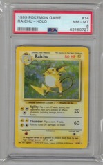 1999 Pokemon Game 14 Raichu Holo PSA 8 62160727