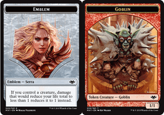 Emblem - Serra the Benevolent // Goblin Token