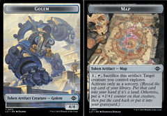Golem Token // Map Token - Foil