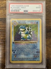 1999 Pokemon Base Set #2 Blastoise Holo 1st Edition PSA 2 66427120