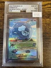2024 Pokemon Paldean Fates 232 Mew ex AGS 10 00170699