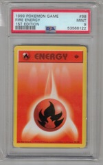 1999 Pokemon Game 98 Fire Energy 1st Edition PSA 9 53566122