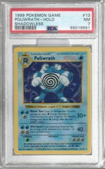 1999 Pokemon Game 13 Poliwrath Holo Shadowless PSA 7 55019551