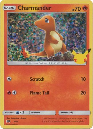 Charmander - 9/25 - Holo - McDonalds 25th Anniversary Promo