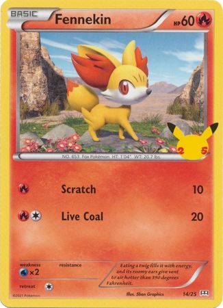 Fennekin - 14/25 - McDonalds 25th Anniversary Promo