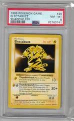 1999 Pokemon Game 20 Electabuzz Shadowless PSA 8 62160741