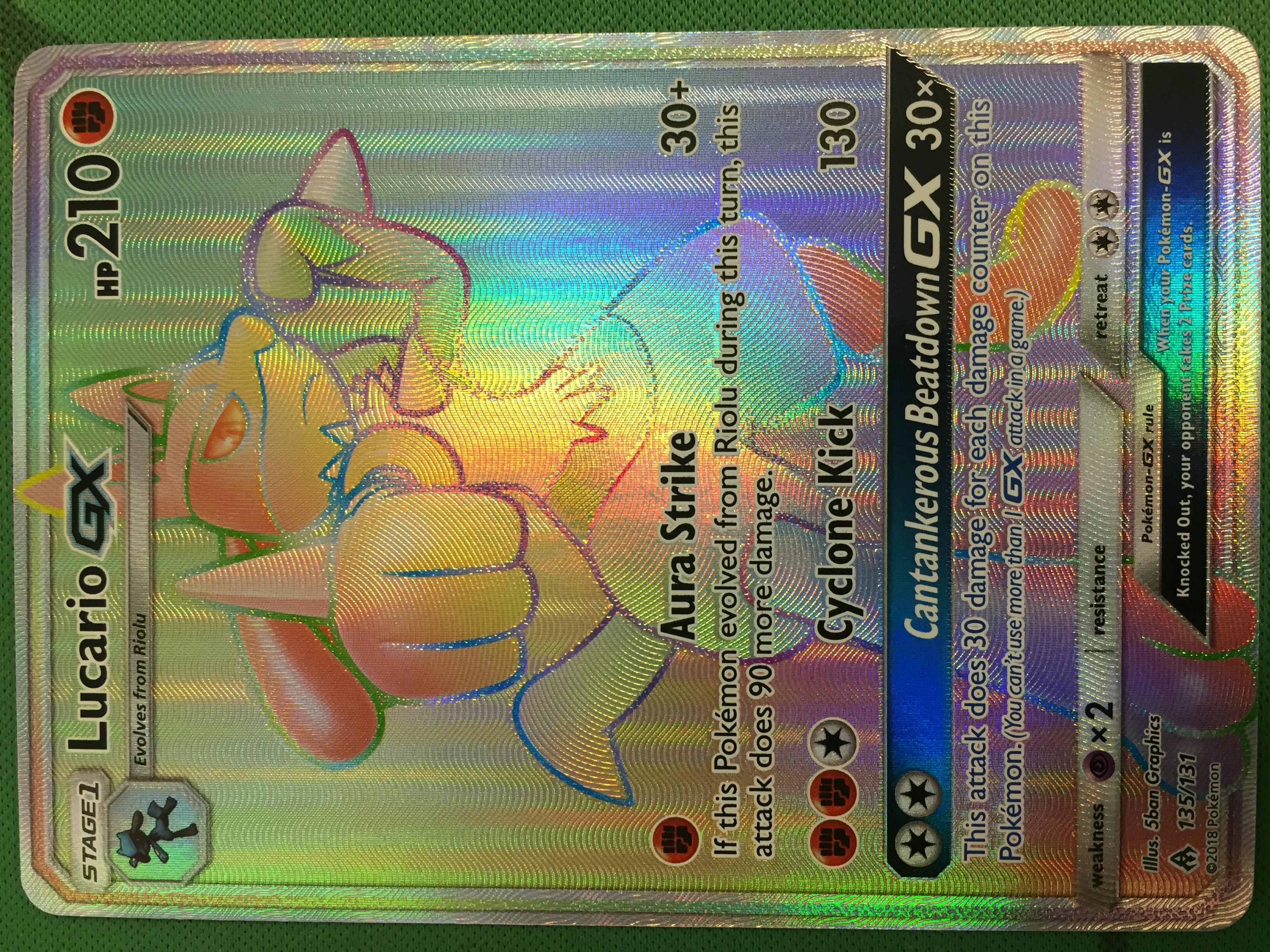 Lucario GX - 135/131 - Secret Rare